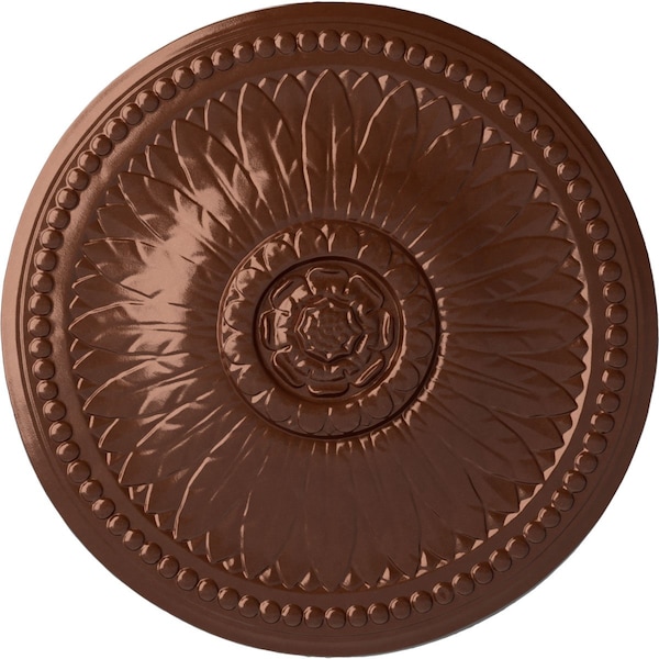 Ekena Millwork Bailey Ceiling Medallion (Fits Canopies up to 4"), Hand-Painted Copper Penny, 18 1/8"OD x 3/4"P CM19BICPS - main